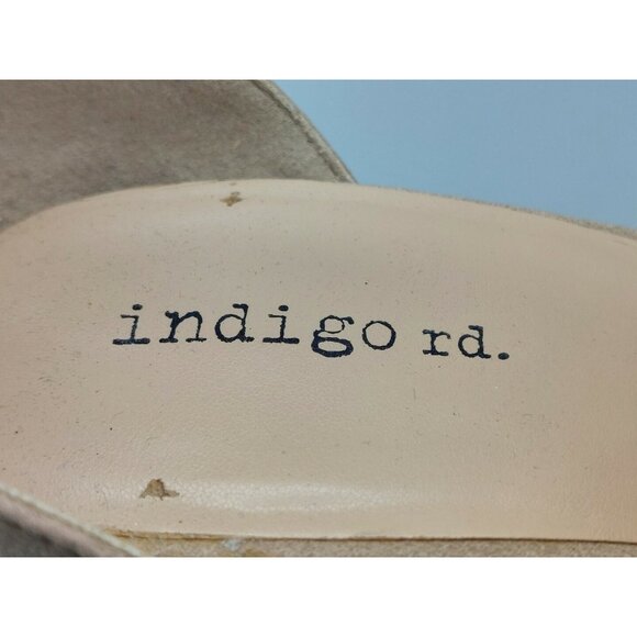 Indigo Rd. Light Brown Nude 3.5" Heels Size 10M Block Heel Eyelets Buckle Strap - Picture 10 of 11